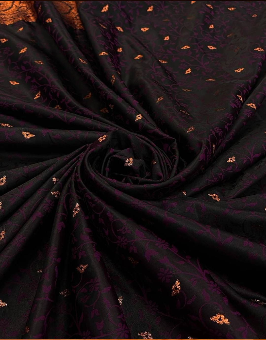 Siya Wine Banarasi Satin Silk Saree