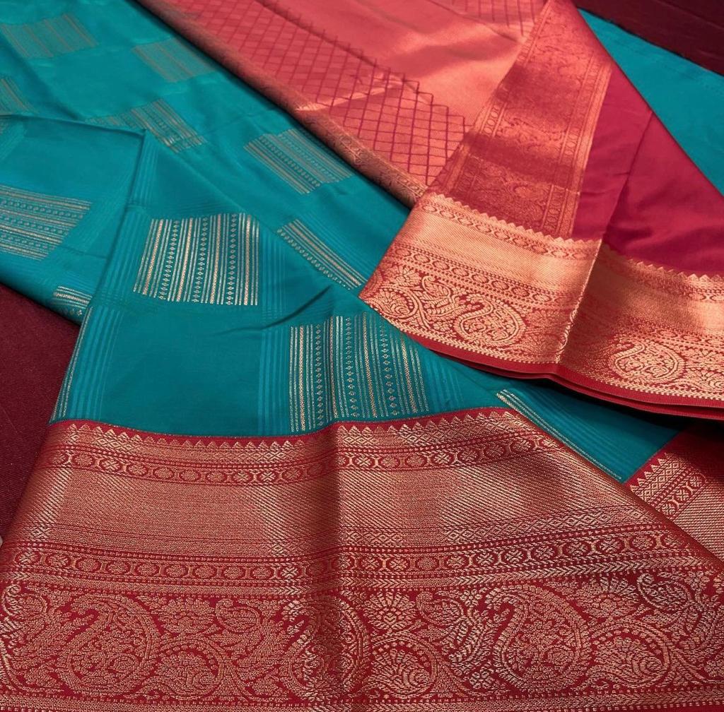 Mona SkyBlue Banarasi Silk Saree