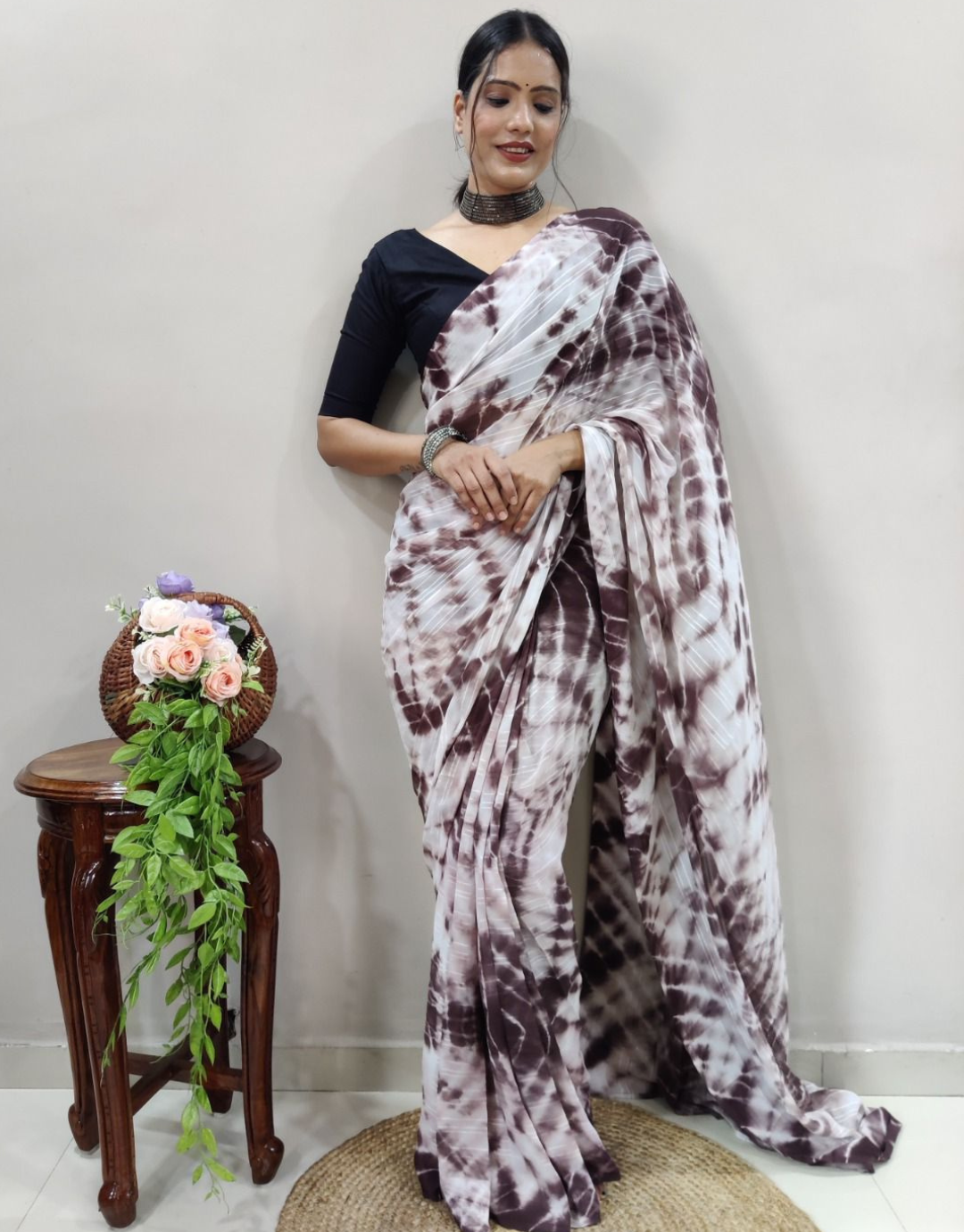 Ankita Brown Ready To Wear Saree