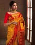 Urvi Yellow Kanchipuram Silk Saree With Attractive Blouse