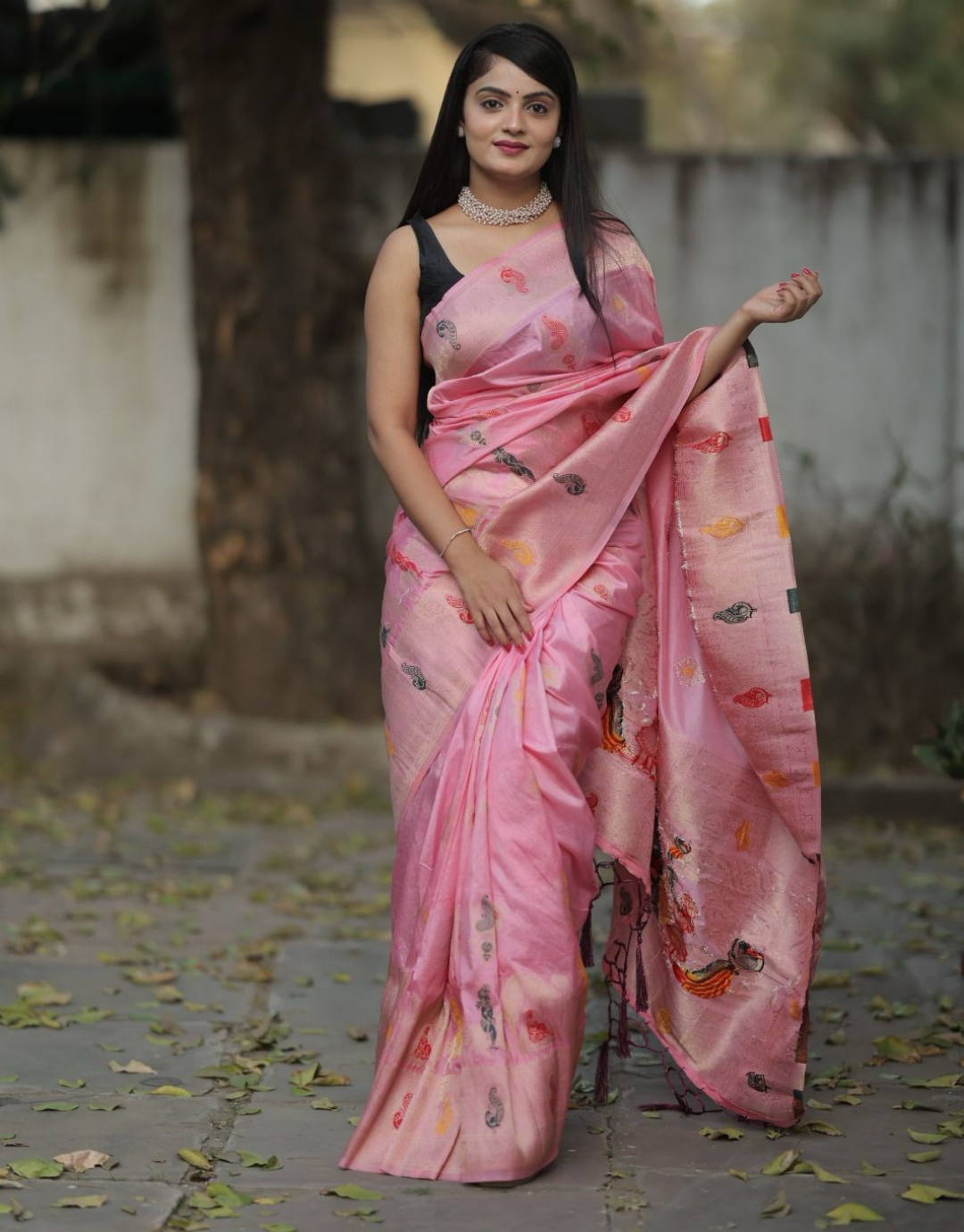 Mitra Pink Dolla Silk Saree