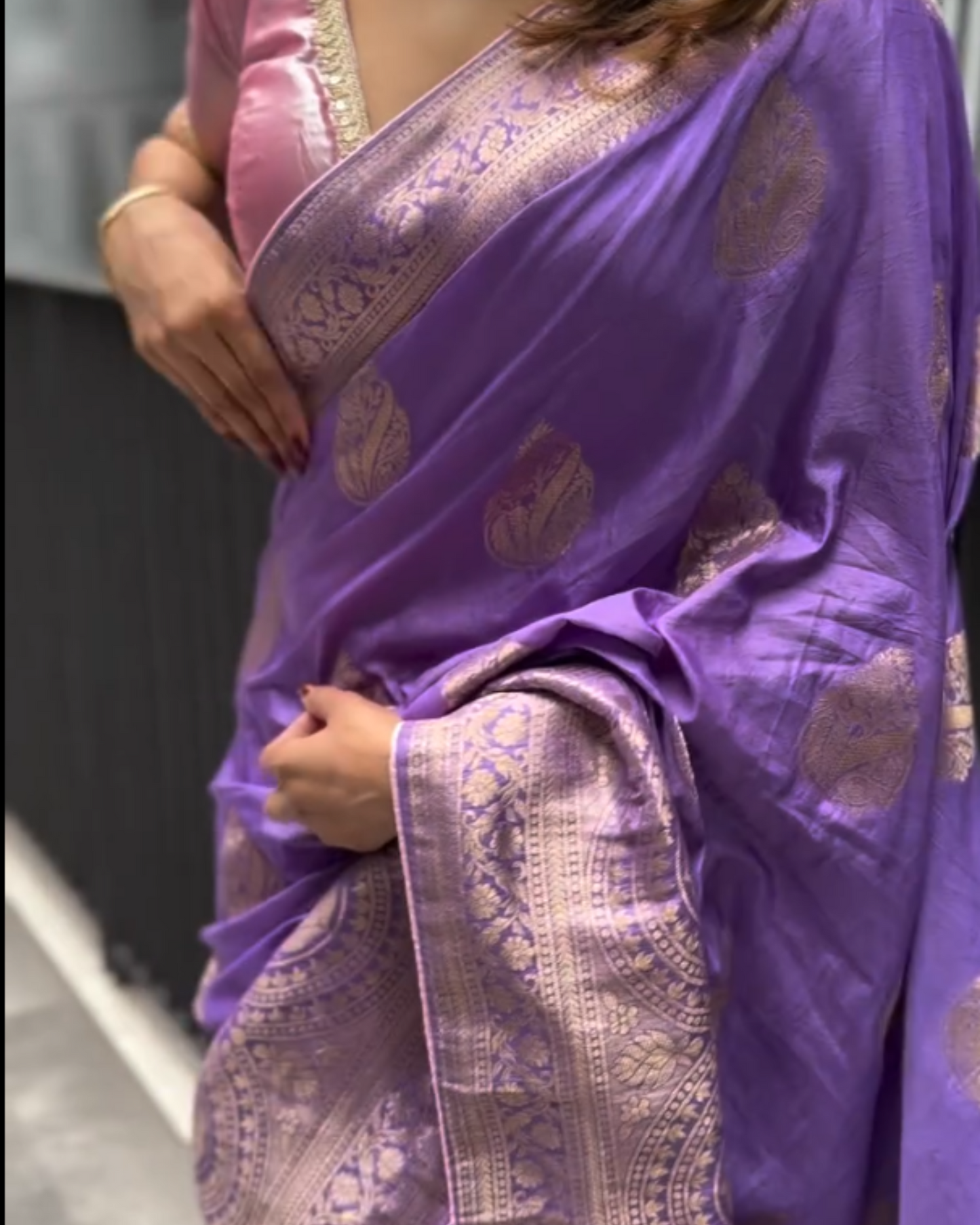 Regal Lavender - Zari Woven Silk Saree