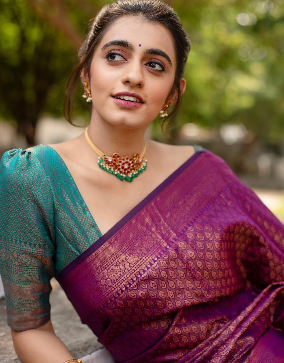 Karishma Wine Kanchipuram Saree