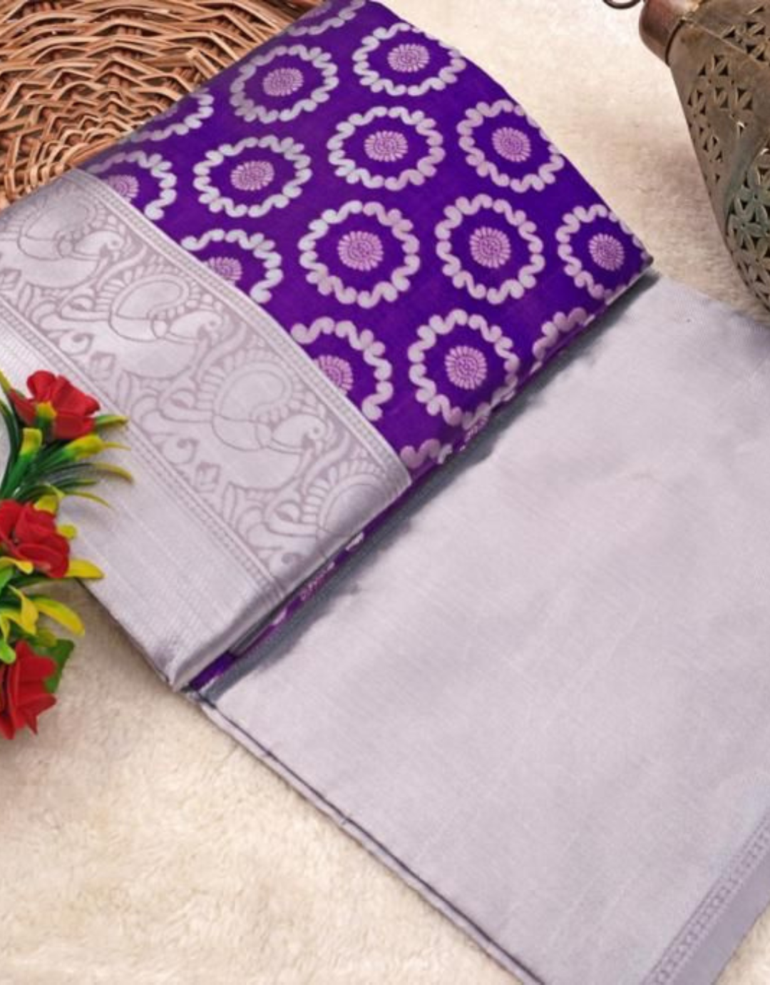 Aradhna Purple Kanchipuram saree