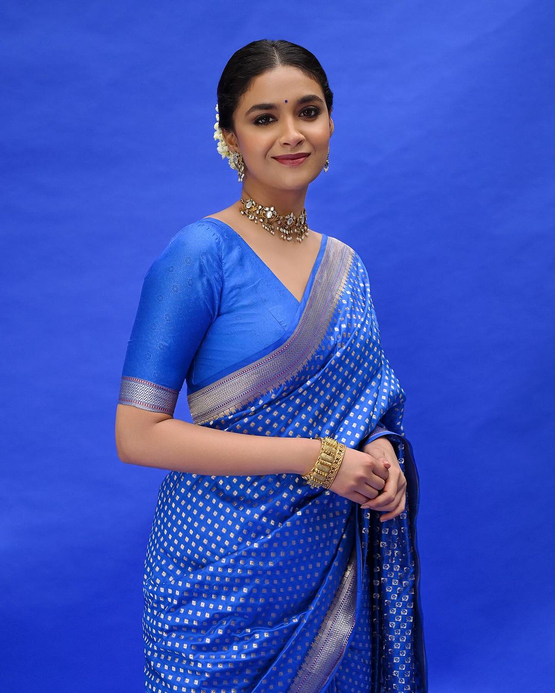 Barkha Blue Soft Silk Saree