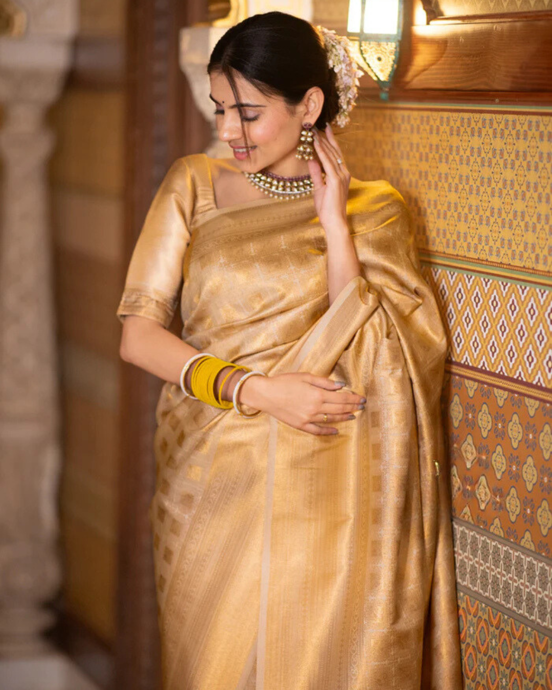 Golden Radiance - Banarasi Silk Saree