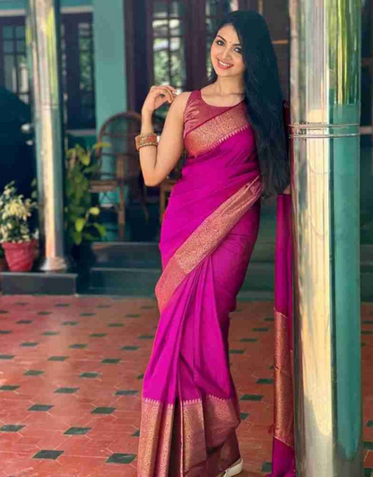 Sherya Wine Soft Silk Saree