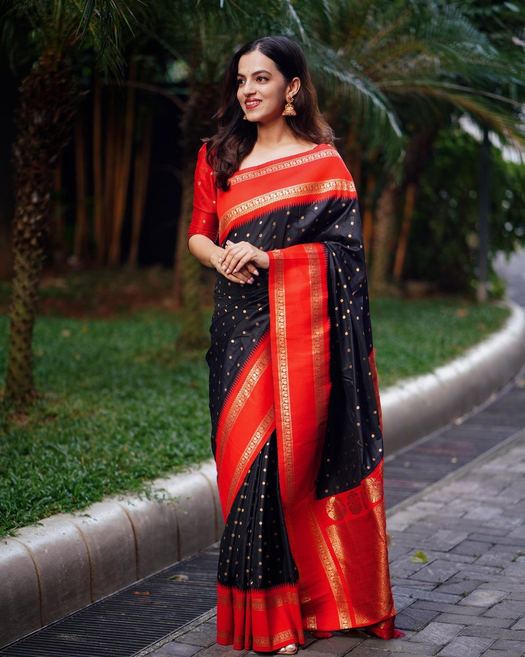 Richa Black Banarasi Silk Saree