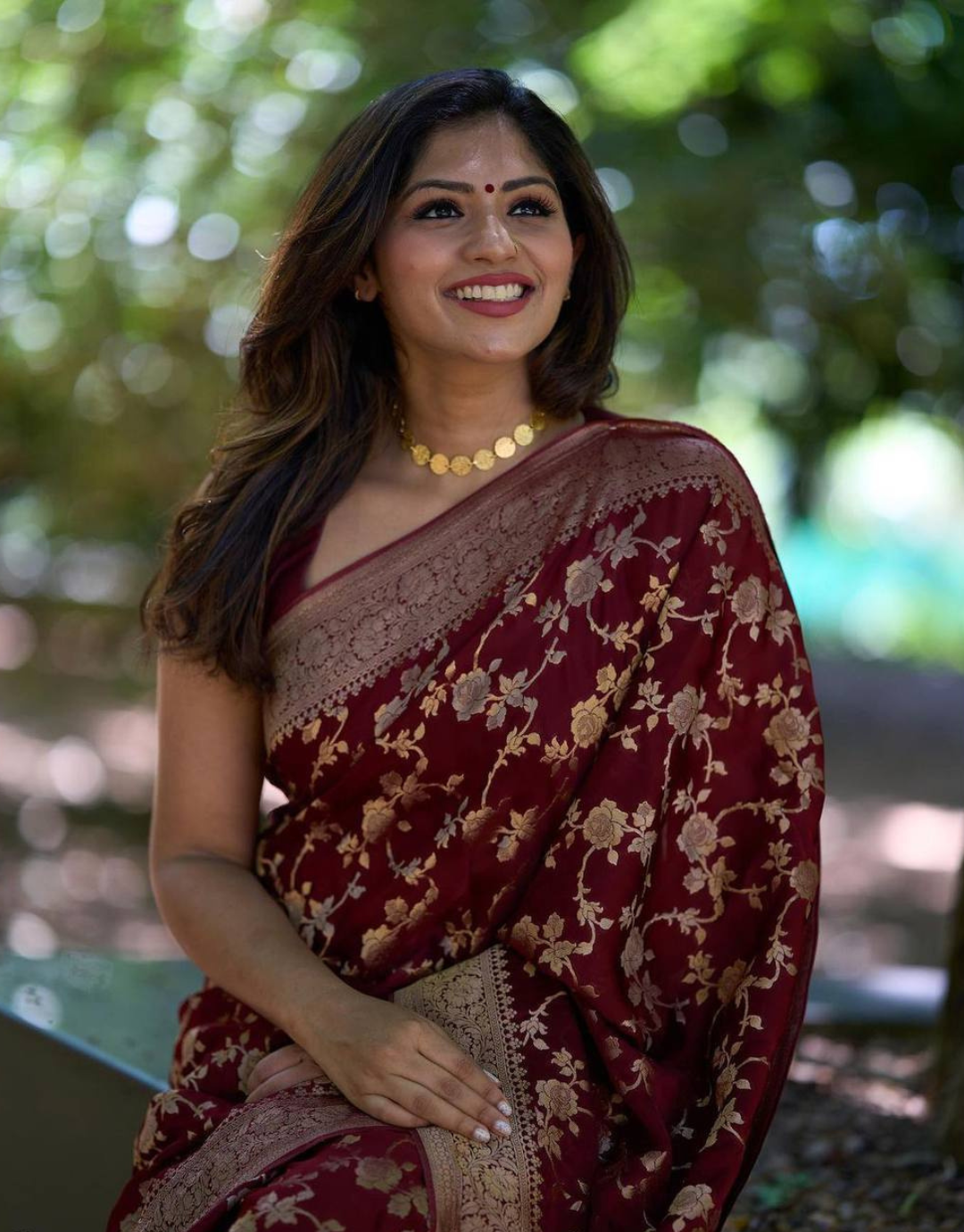 Mahi Maroon Banarasi Silk Saree