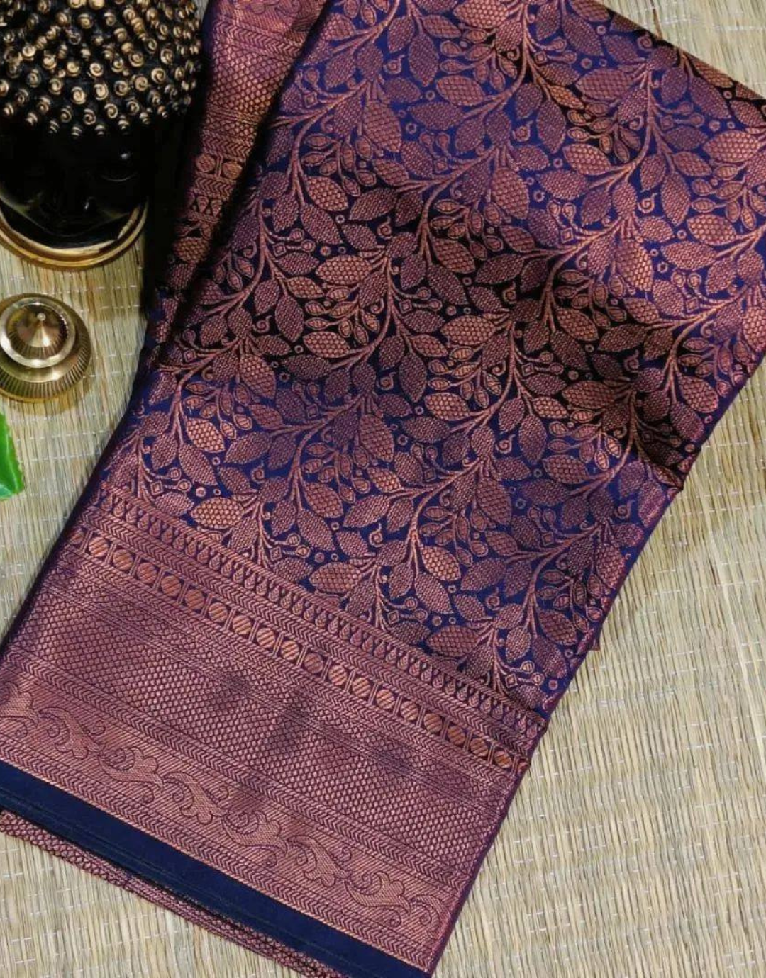 Alka NavyBlue Banarasi Soft Silk Saree