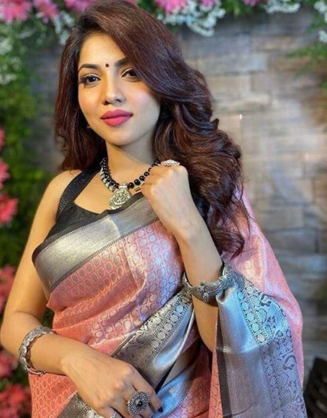 Chanda Pink Banarasi Saree