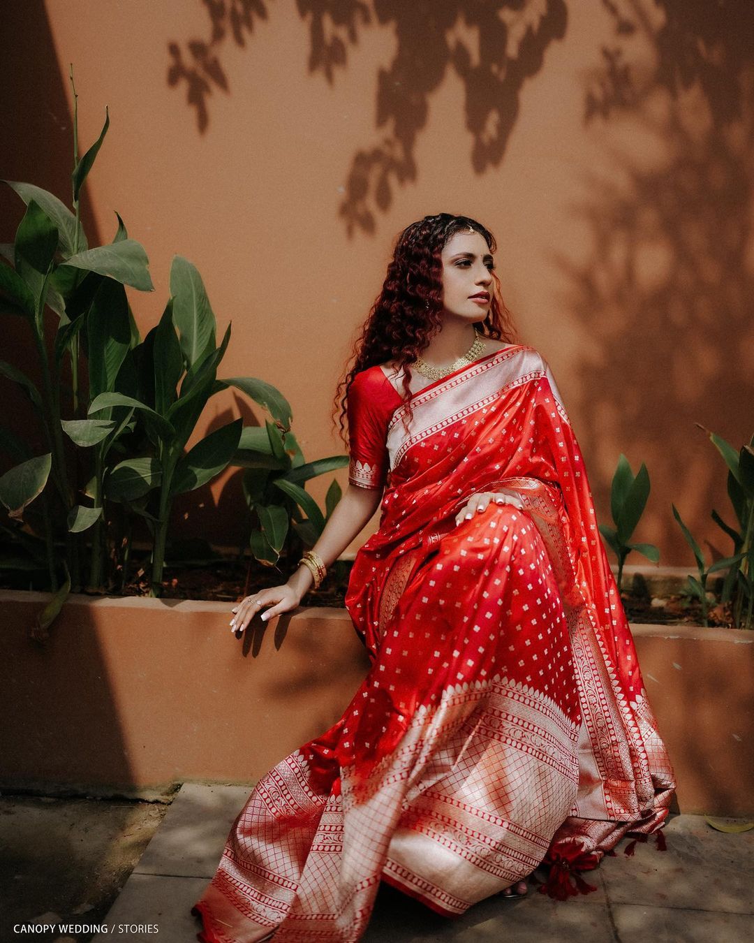 Neela Red Soft Silk Saree