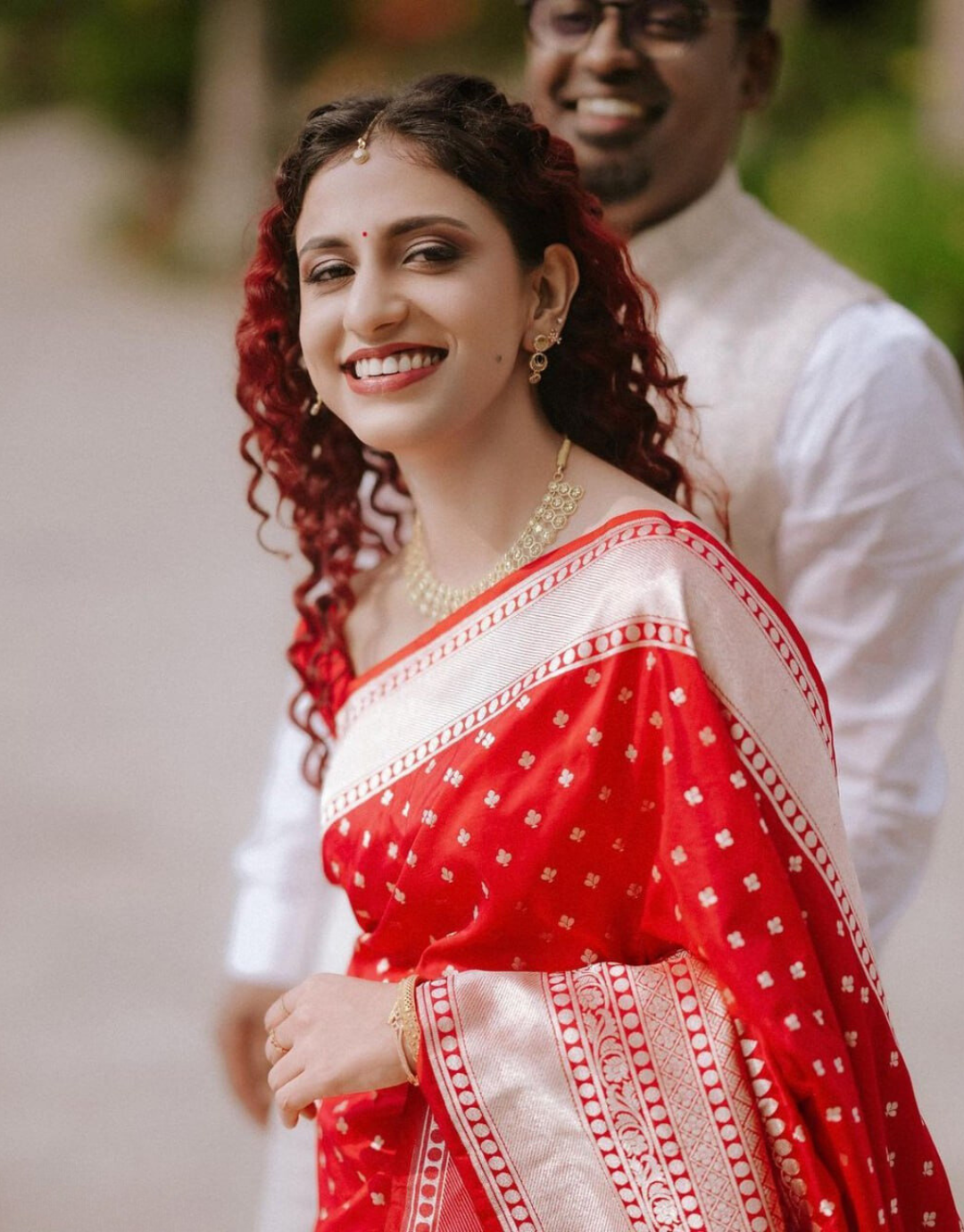 Aaru Red Soft Banarasi Silk Saree