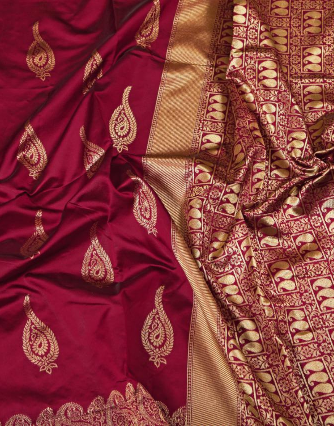 Minakshi Maroon Soft Silk saree