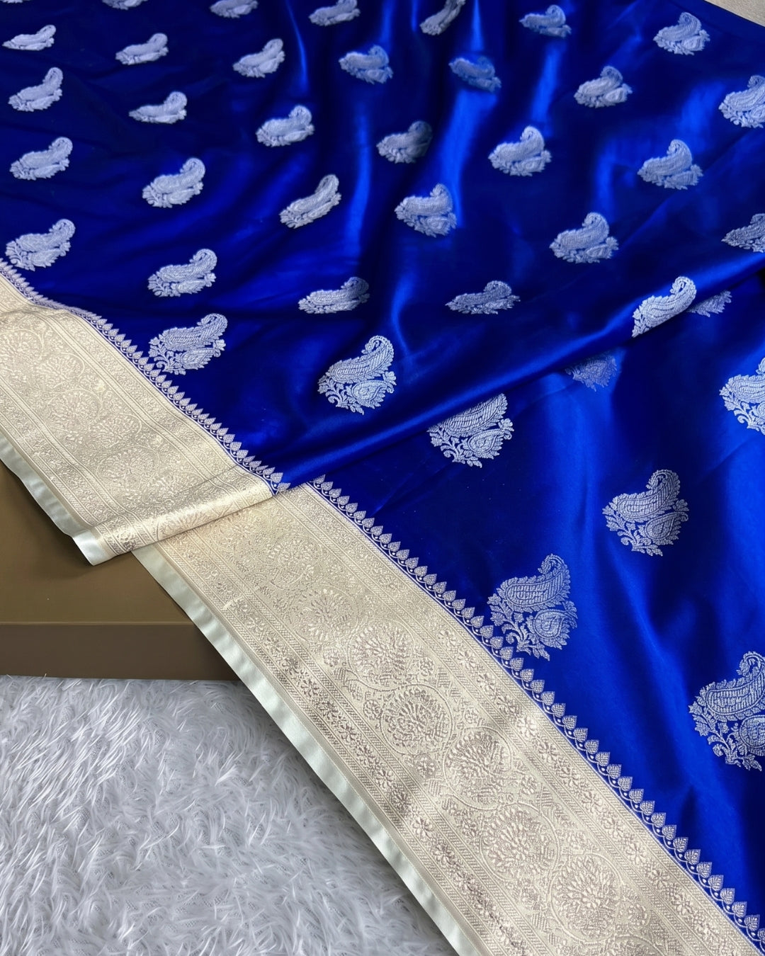 Charvi - Royal Blue Banarasi Silk Saree