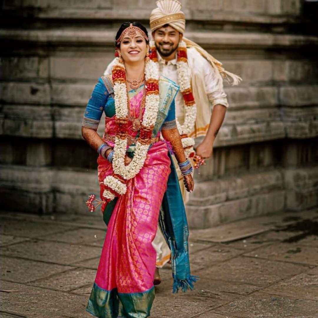 Kalyani Pink Kanchipuram saree