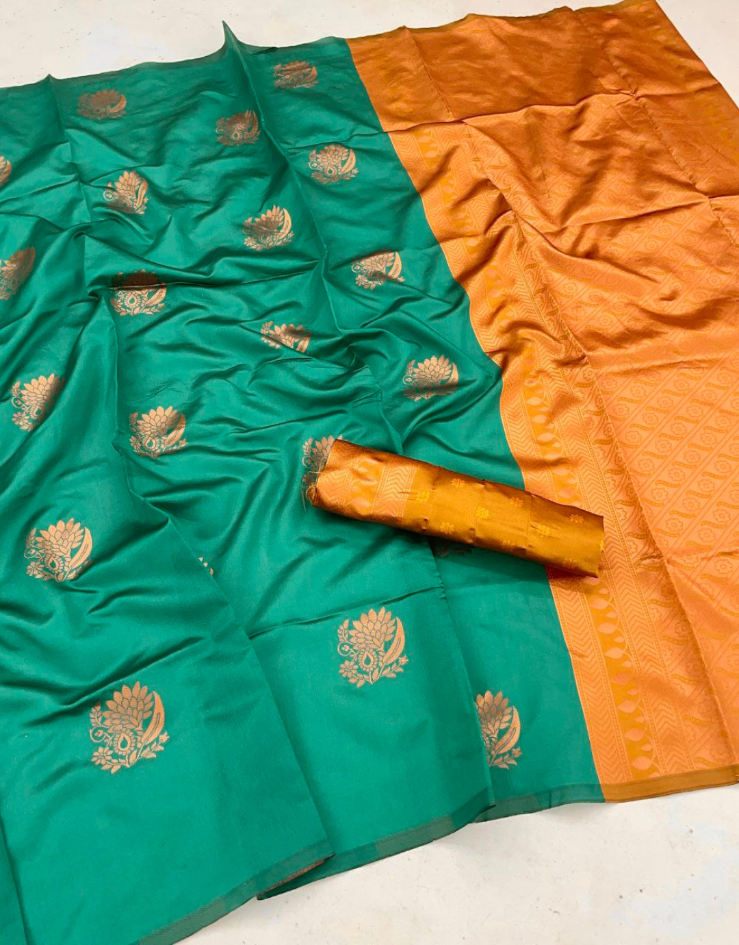 Rupali Green Soft Silk Saree