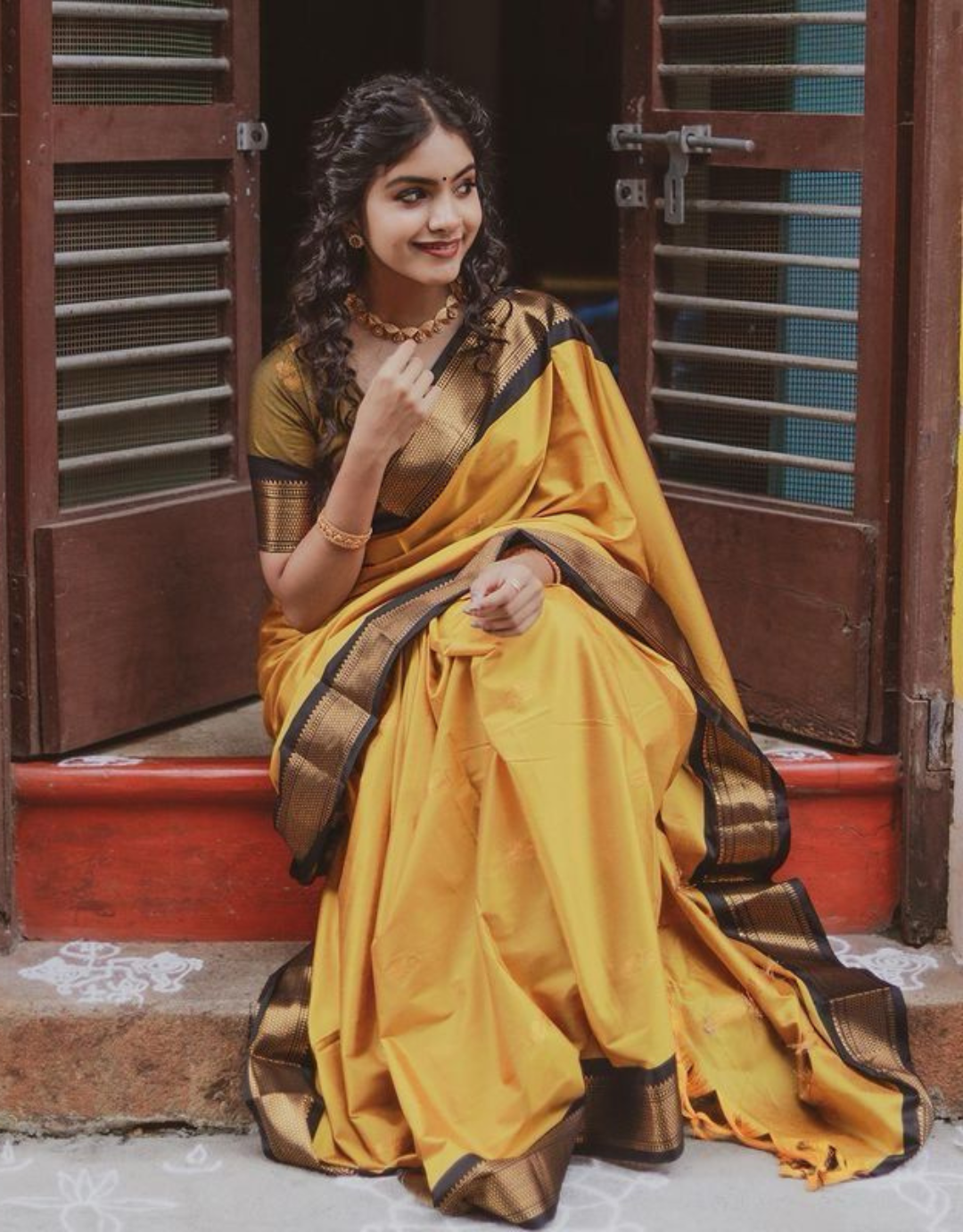 Zarika Yellow Banarasi Silk Saree