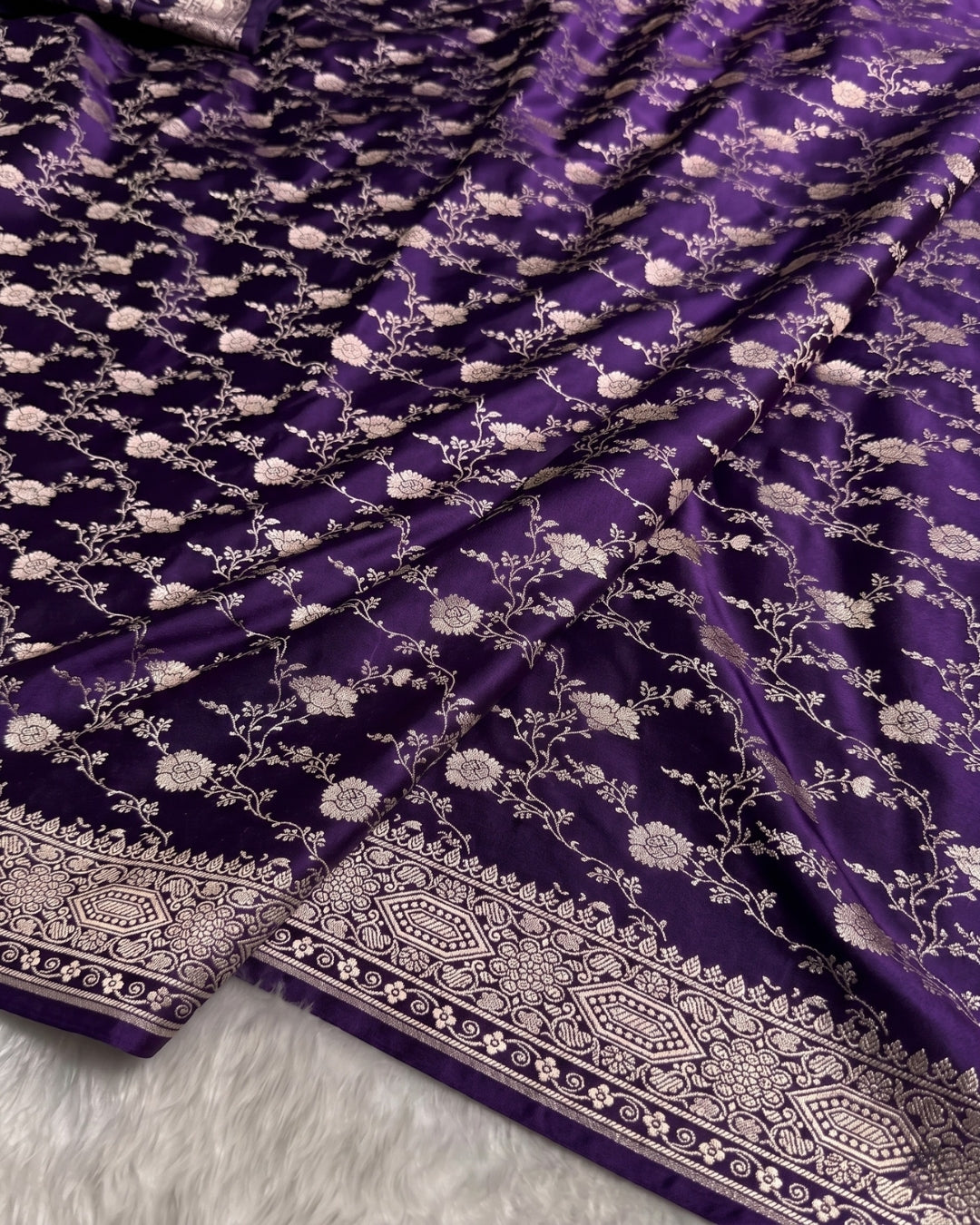 Aadhya - Royal Purple Banarasi Silk Saree