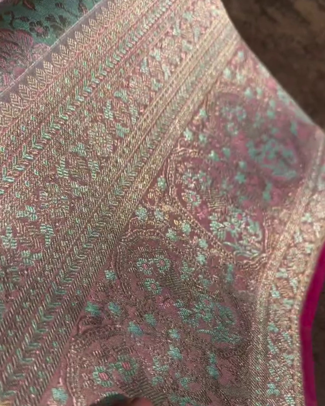 Vina - Aqua Bloom Heritage Silk Saree