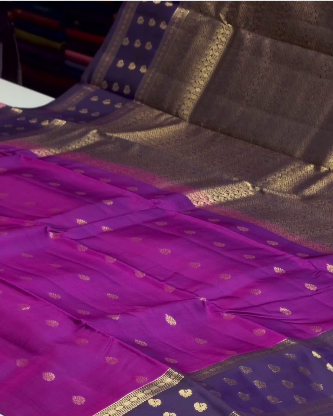 Tara - Royal Magenta Banarasi Silk Blend Saree