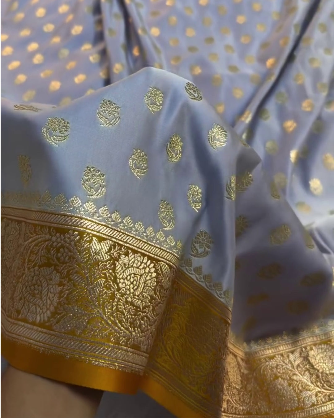 Zoya - Heritage Lavender Floral Zari Silk Saree