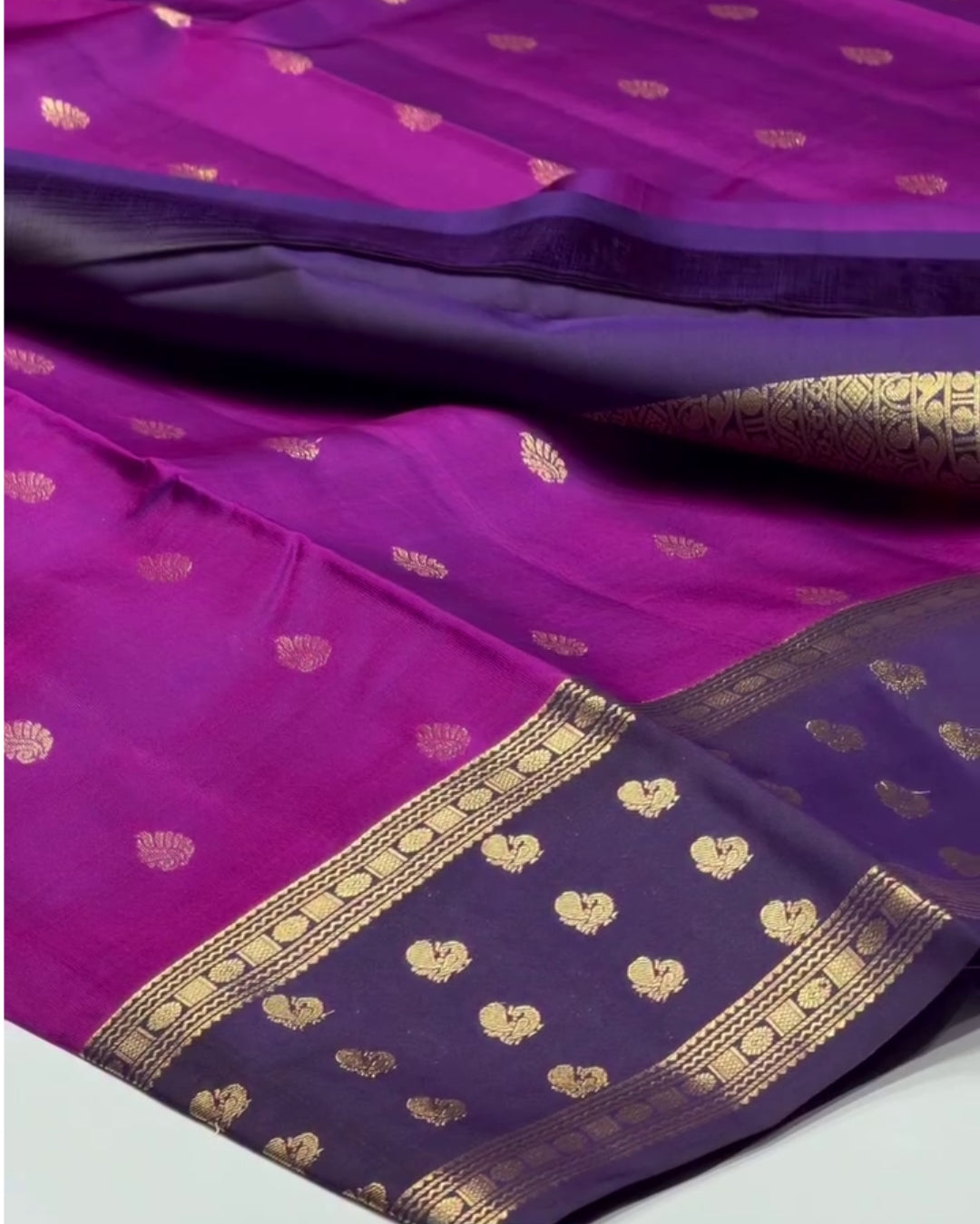 Tara - Royal Magenta Banarasi Silk Blend Saree