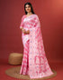 Kenvi Pink Banarasi Silk Saree