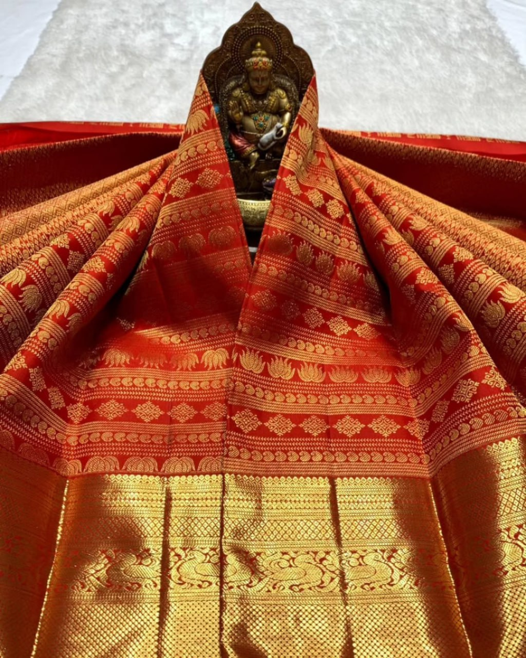 Sampriti - Crimson Red Kanjivaram Saree