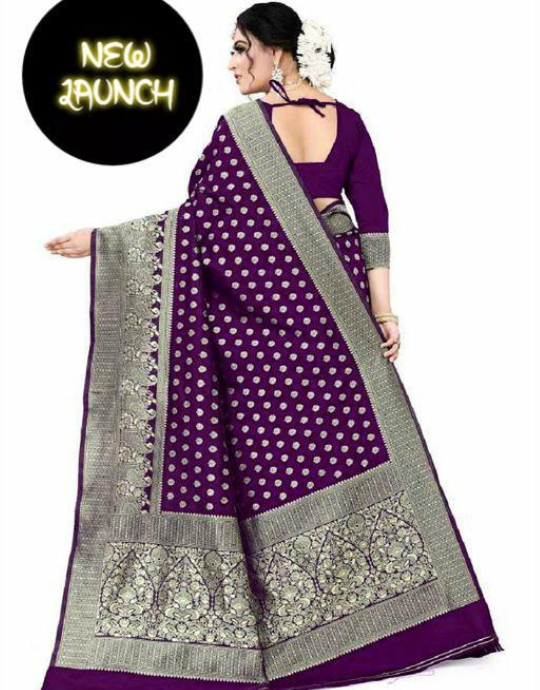 Jeel Purple Soft Silk Saree