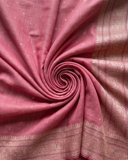 Avyara – Graceful Banarasi Pink Festive Saree