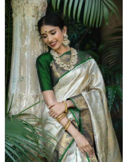 Kiana Green Kanchipuram Saree