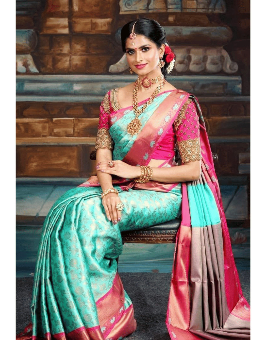 Yani SkyBlue Soft Silk Saree