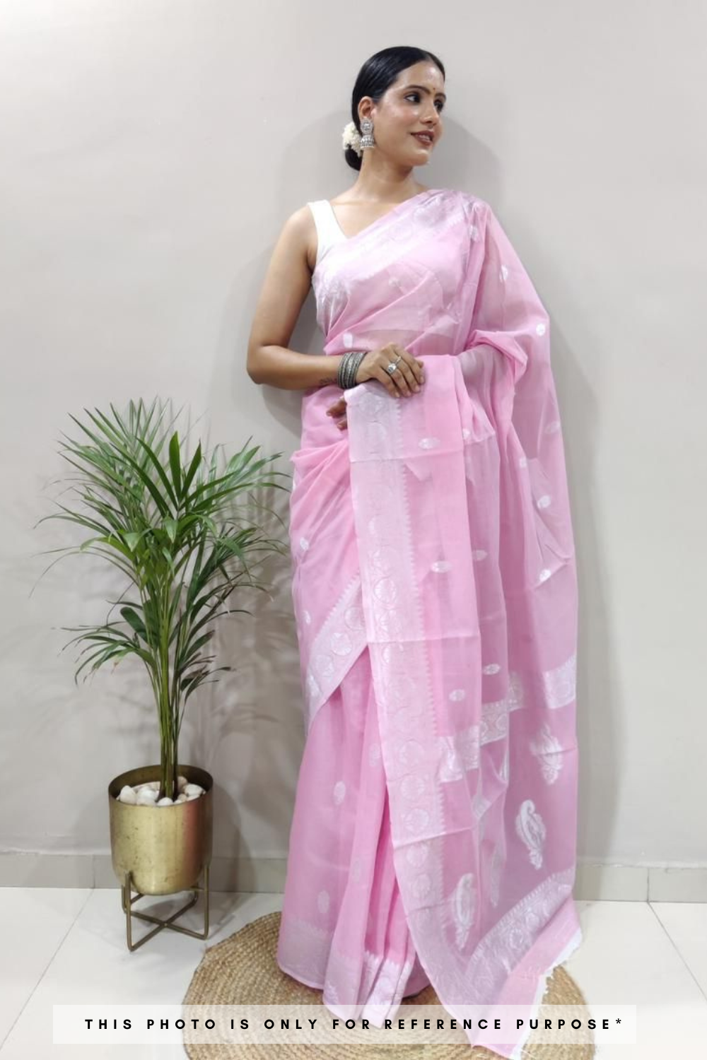 Delicate Light Weight Linen Cotton Silk Saree