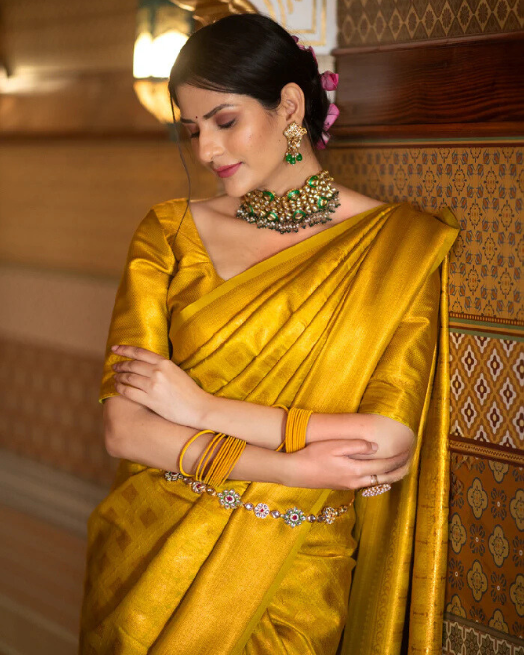 Golden woven - Banarasi Silk Saree