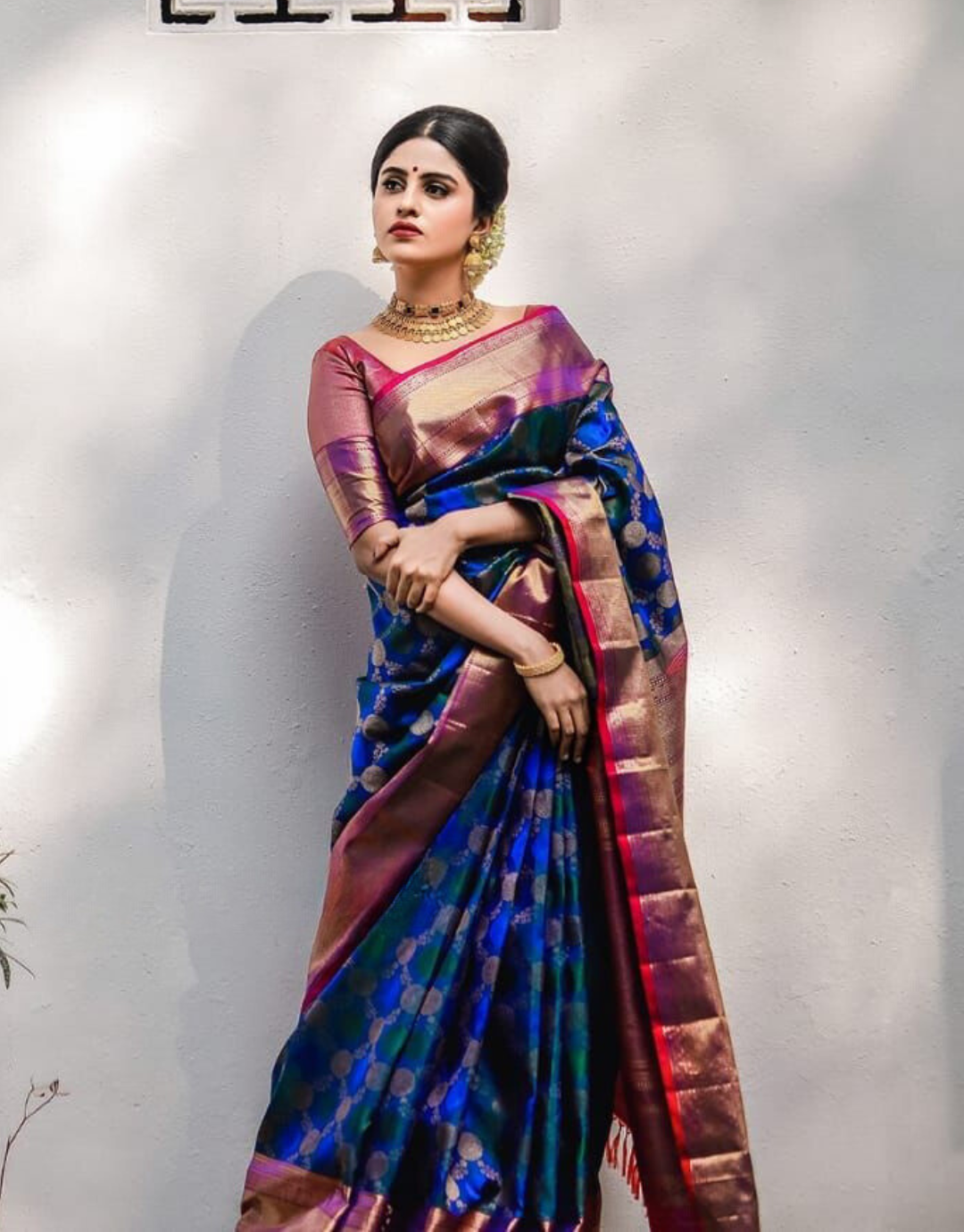 Urvisha Blue Soft Silk Saree