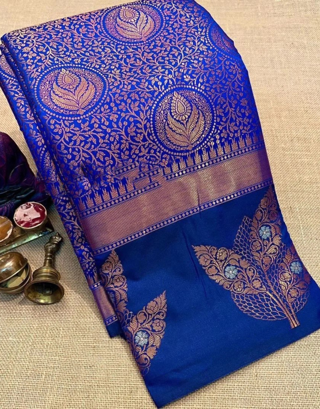 Heer Catalina Blue Soft Silk Saree With Blouse