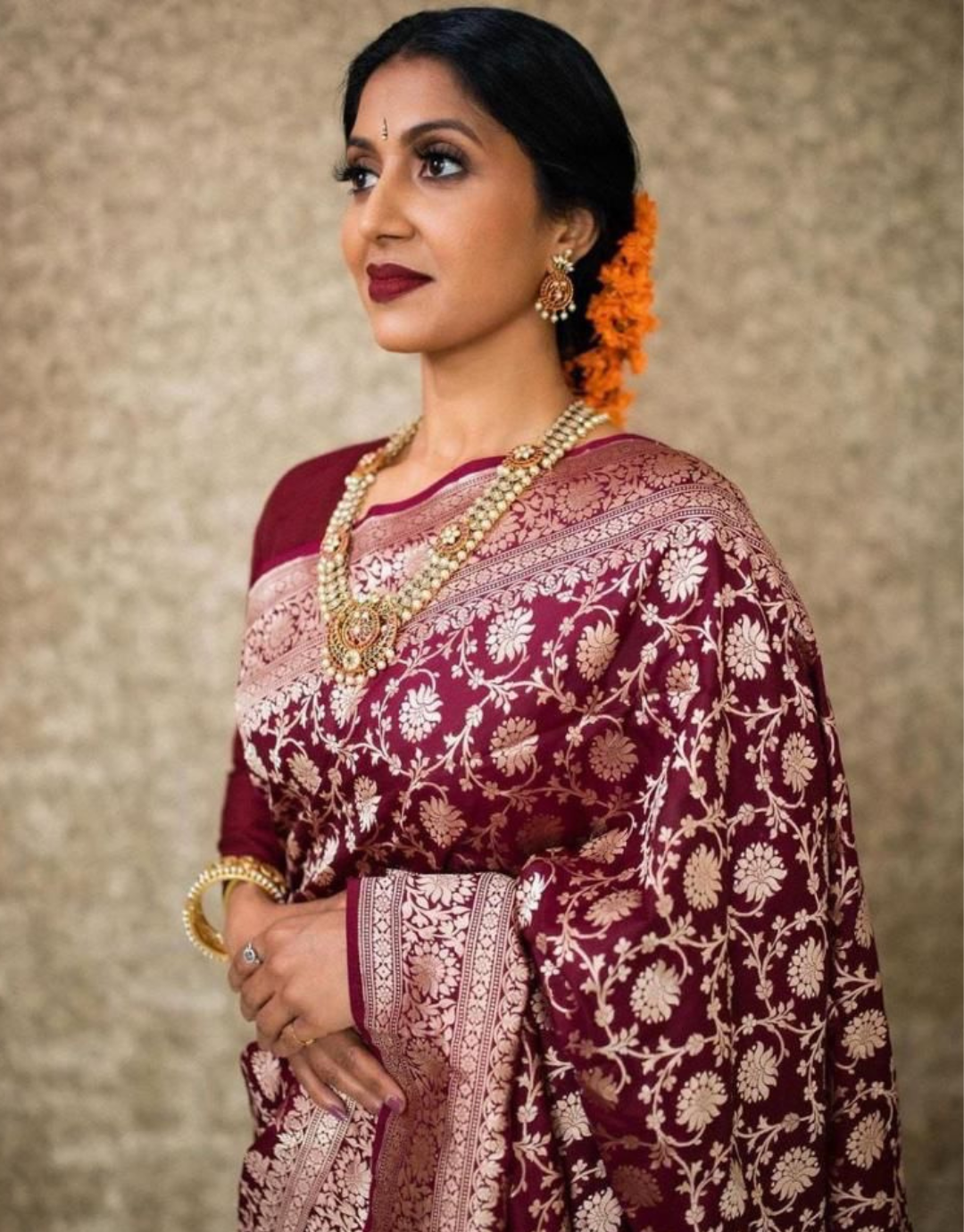 Santosh Wine Kanchipuram saree