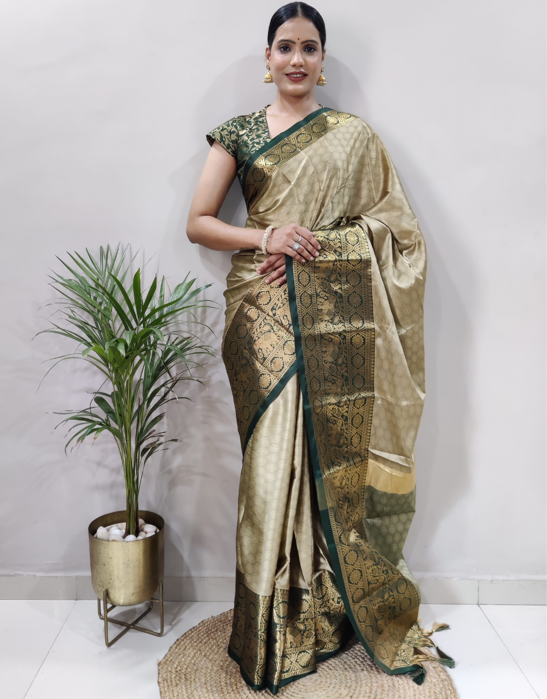 Ankita Foggy Grey Soft Silk Saree