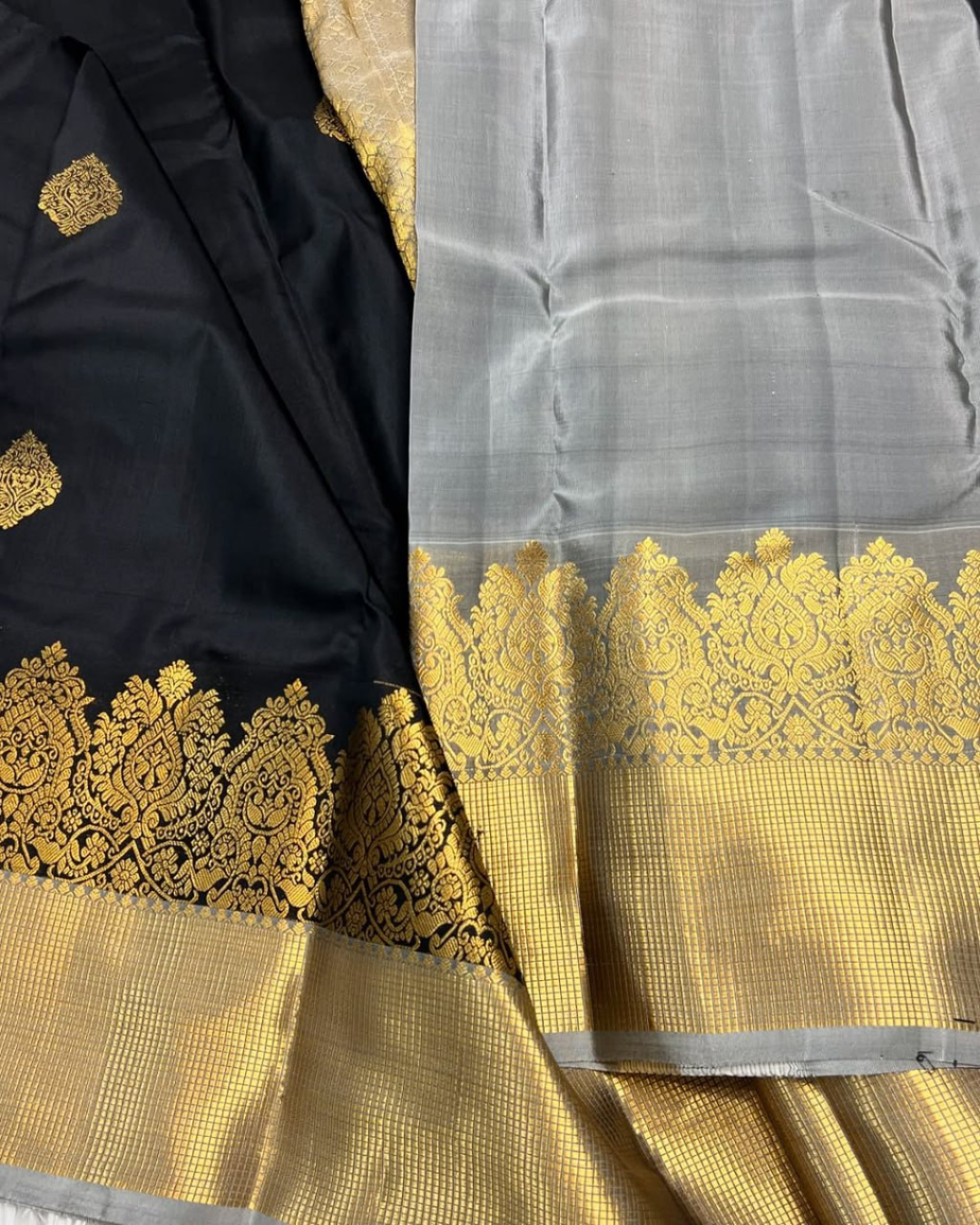 Ritika - Black Silk Saree with Grand Gold Zari Work