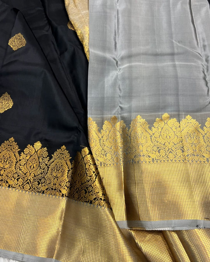 Ritika - Black Silk Saree with Grand Gold Zari Work