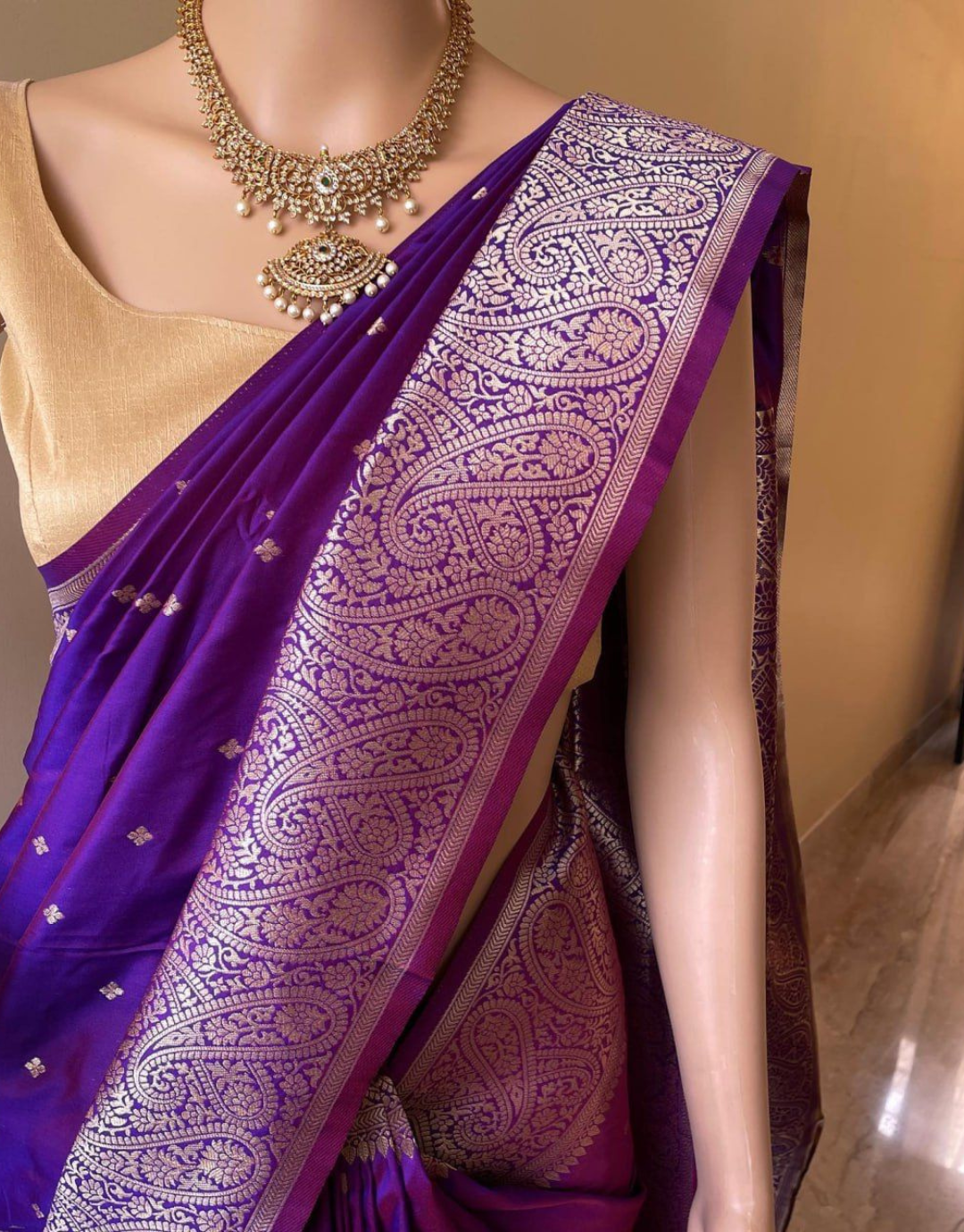 Krishna Purple Coloured Soft Silk Saree