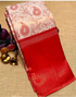 Kavya Peach-Red Kanchipuram Silk Saree