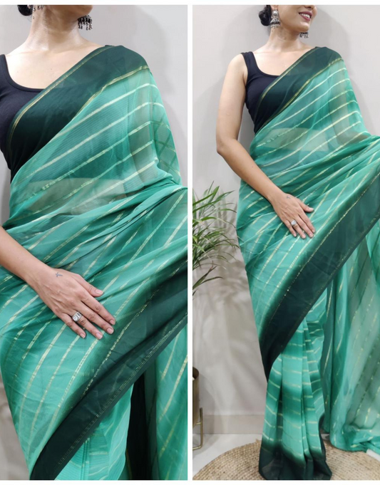 Minakshi RamaGreen Ready To Wear Saree