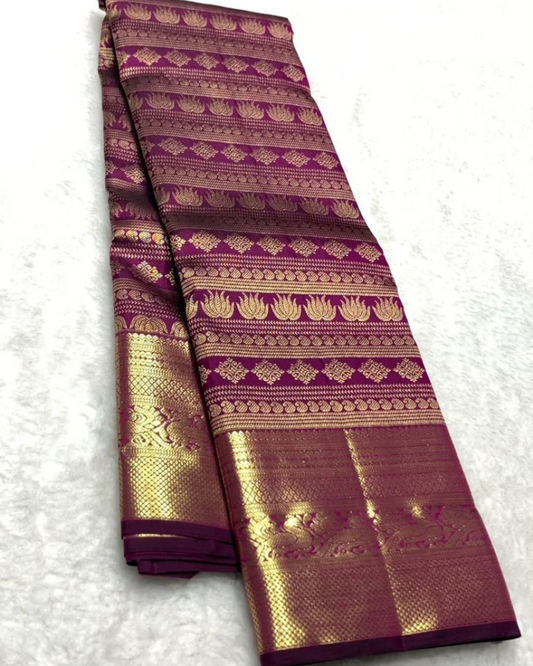Sampriti - Orchid Purple Kanjivaram Saree