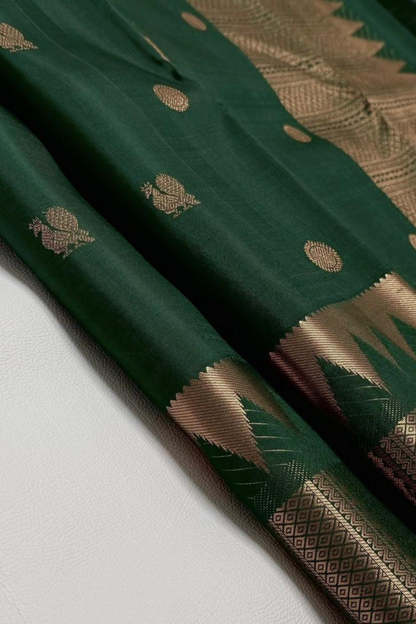 Brazzy Green - Zari Woven Saree