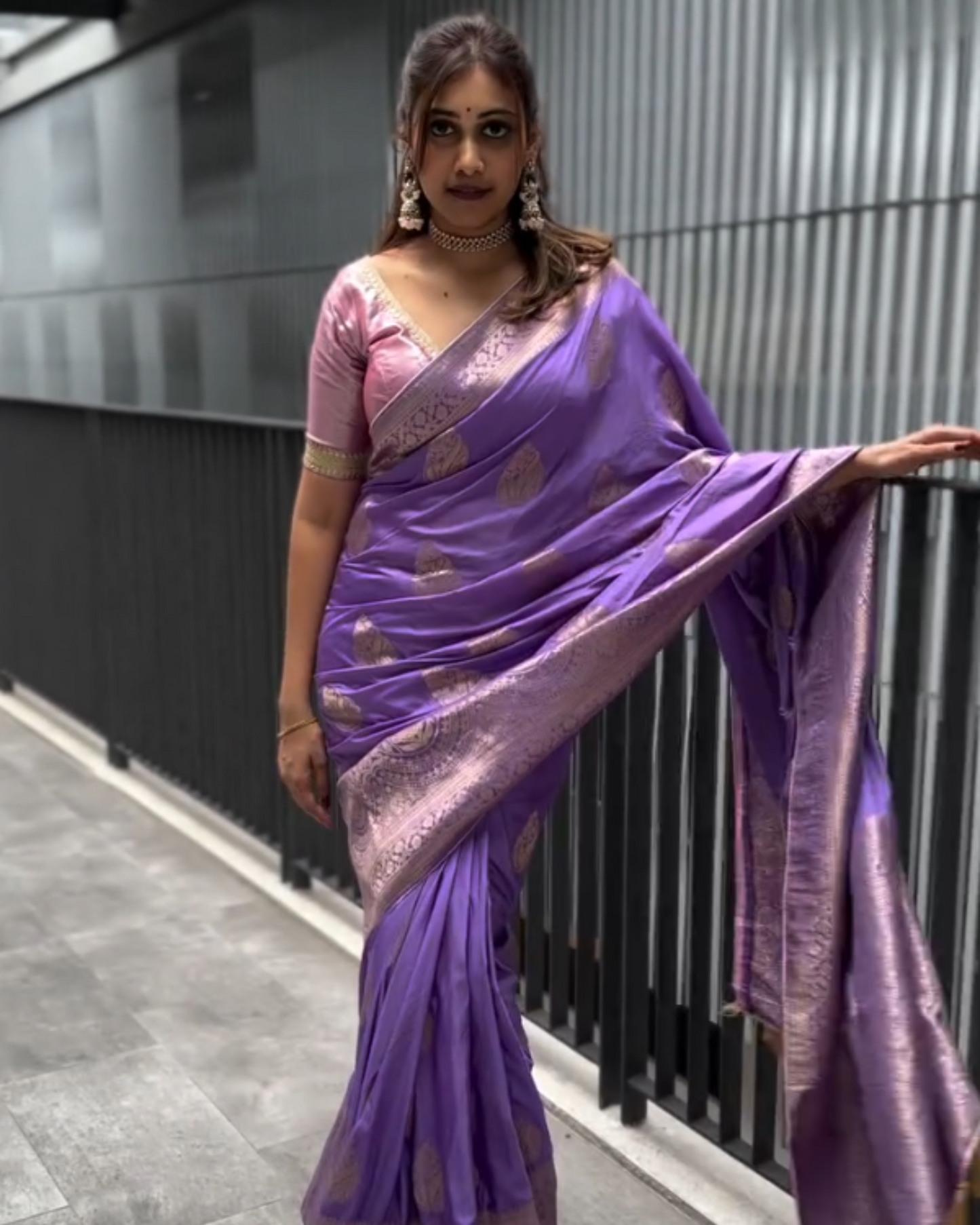 Regal Lavender - Zari Woven Silk Saree