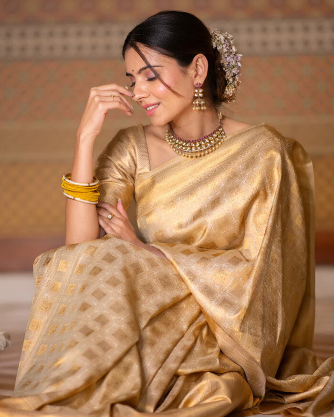 Golden Radiance - Banarasi Silk Saree