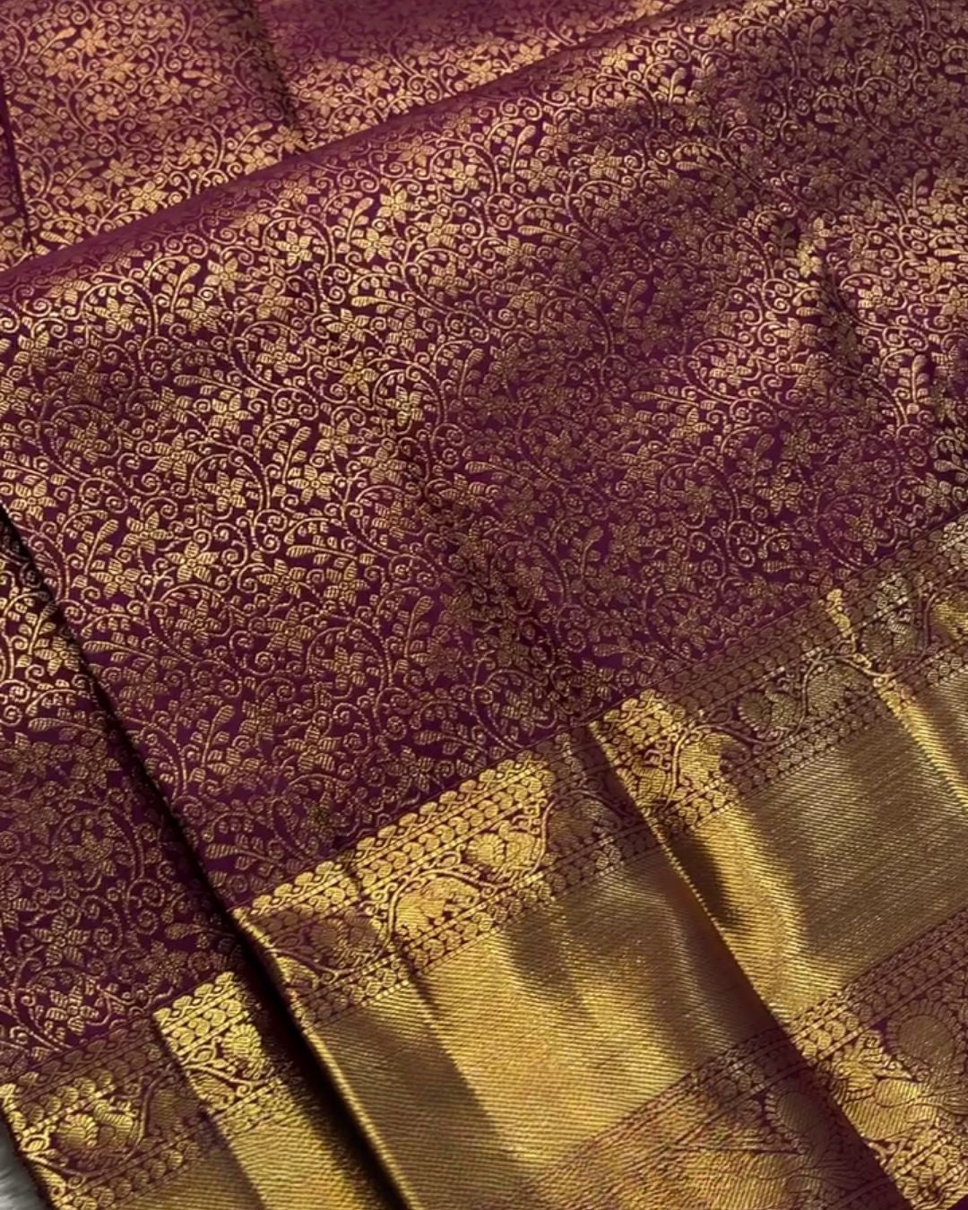 Shakshi - Maroon Banarasi Silk Saree with Heavy Zari Border