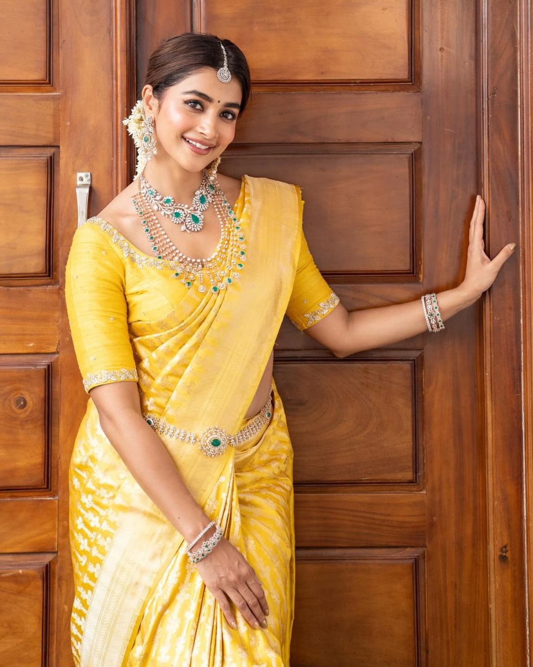 Kaveri Yellow Banarasi Silk Saree